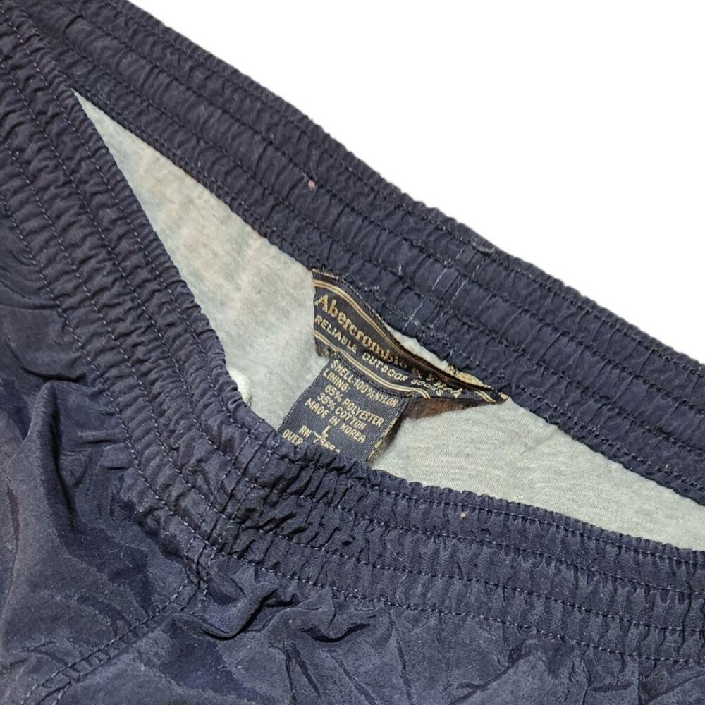 Abercrombie vintage navy-blue lined track pants - Picture 8 of 9